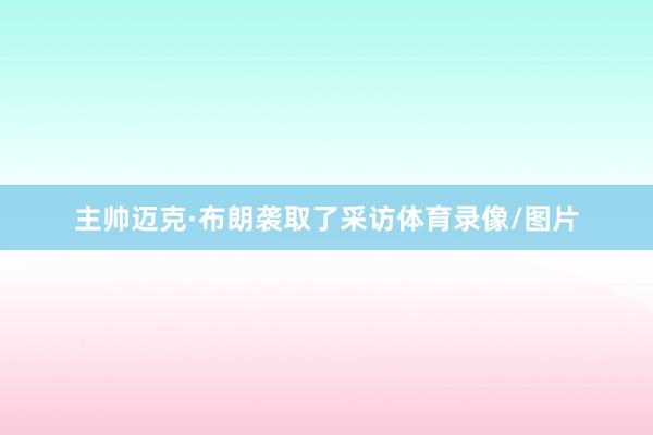 主帅迈克·布朗袭取了采访体育录像/图片