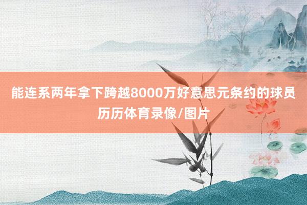 能连系两年拿下跨越8000万好意思元条约的球员历历体育录像/图片