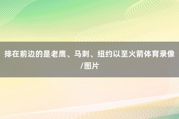 排在前边的是老鹰、马刺、纽约以至火箭体育录像/图片