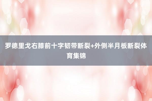 罗德里戈右膝前十字韧带断裂+外侧半月板断裂体育集锦