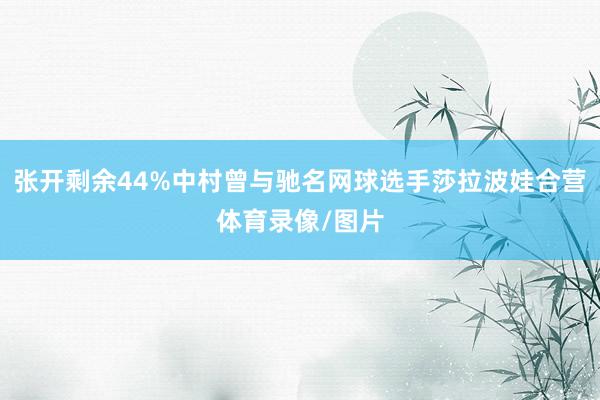 张开剩余44%中村曾与驰名网球选手莎拉波娃合营体育录像/图片