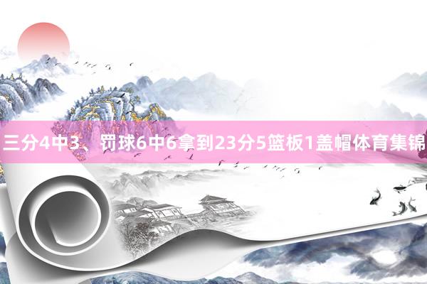 三分4中3、罚球6中6拿到23分5篮板1盖帽体育集锦