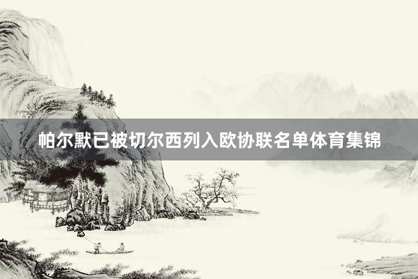 帕尔默已被切尔西列入欧协联名单体育集锦