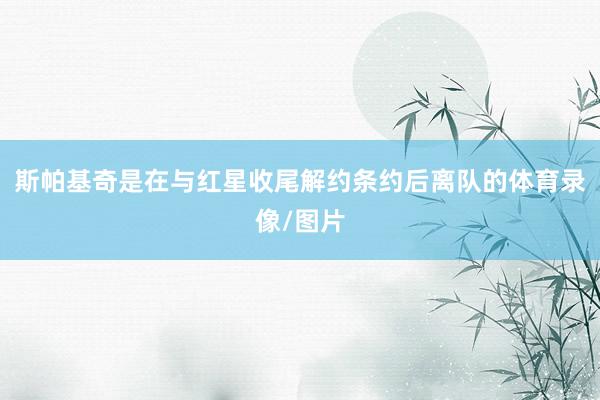 斯帕基奇是在与红星收尾解约条约后离队的体育录像/图片