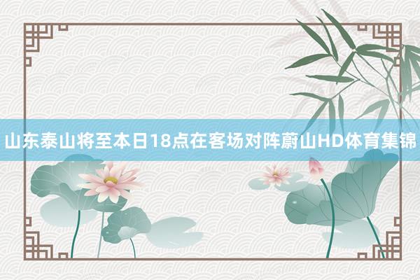 山东泰山将至本日18点在客场对阵蔚山HD体育集锦