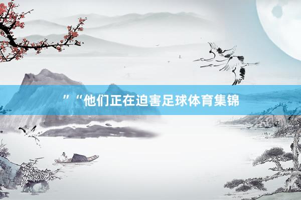 ”“他们正在迫害足球体育集锦