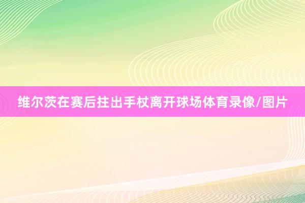 维尔茨在赛后拄出手杖离开球场体育录像/图片