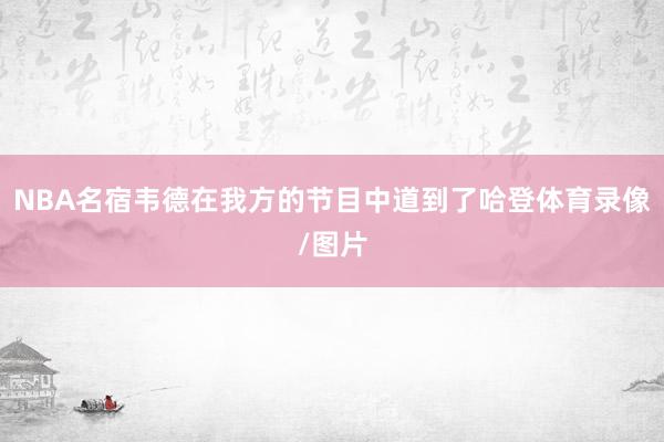 NBA名宿韦德在我方的节目中道到了哈登体育录像/图片