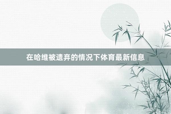 在哈维被遗弃的情况下体育最新信息