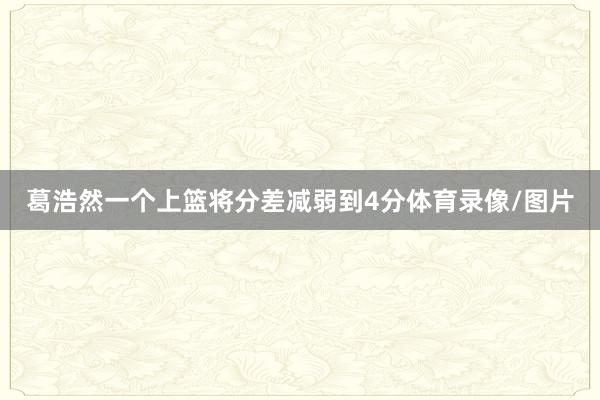 葛浩然一个上篮将分差减弱到4分体育录像/图片