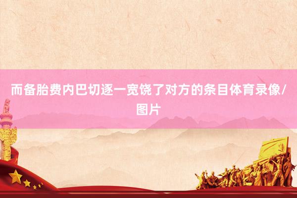 而备胎费内巴切逐一宽饶了对方的条目体育录像/图片