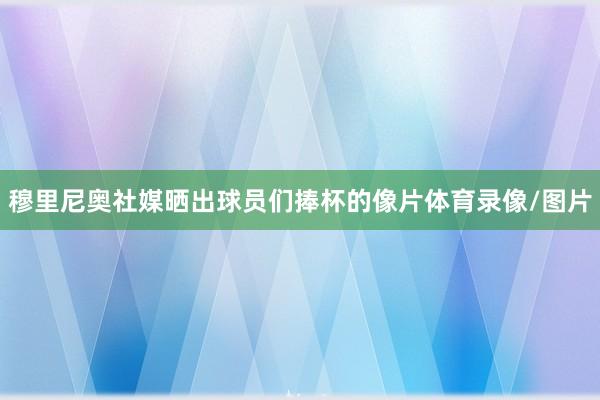 穆里尼奥社媒晒出球员们捧杯的像片体育录像/图片