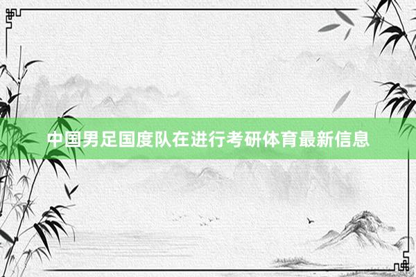中国男足国度队在进行考研体育最新信息