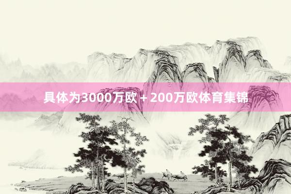 具体为3000万欧＋200万欧体育集锦
