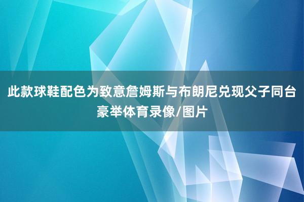 此款球鞋配色为致意詹姆斯与布朗尼兑现父子同台豪举体育录像/图片