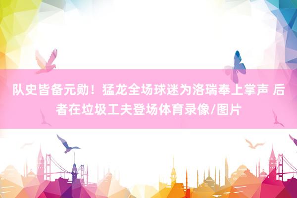 队史皆备元勋!猛龙全场球迷为洛瑞奉上掌声 后者在垃圾工夫登场体育录像/图片