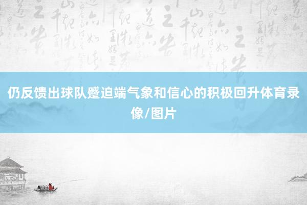 仍反馈出球队蹙迫端气象和信心的积极回升体育录像/图片