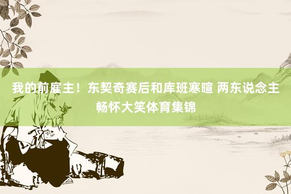 我的前雇主！东契奇赛后和库班寒暄 两东说念主畅怀大笑体育集锦