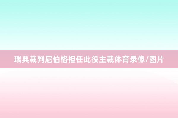 瑞典裁判尼伯格担任此役主裁体育录像/图片
