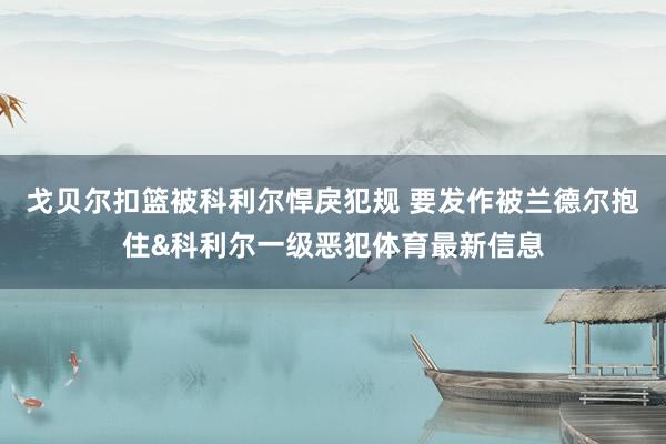 戈贝尔扣篮被科利尔悍戾犯规 要发作被兰德尔抱住&科利尔一级恶犯体育最新信息