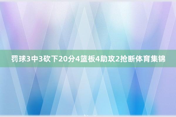 罚球3中3砍下20分4篮板4助攻2抢断体育集锦