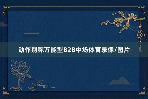 动作别称万能型B2B中场体育录像/图片