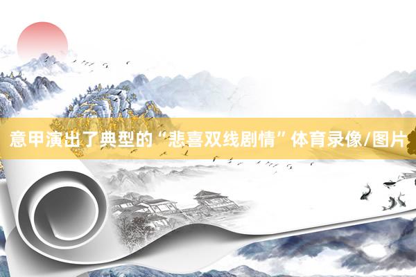意甲演出了典型的“悲喜双线剧情”体育录像/图片