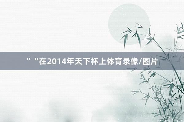 ”“在2014年天下杯上体育录像/图片