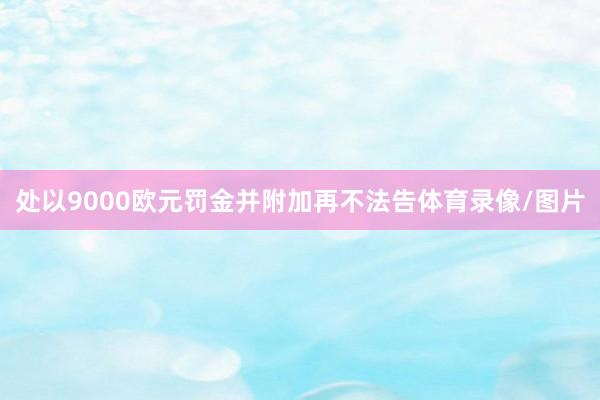 处以9000欧元罚金并附加再不法告体育录像/图片